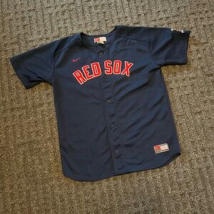 Nike Red Sox Navy Blue baseball Jersey